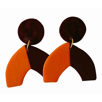 Maroon and Orange Sweet Tree Jewelry Addyson Earrings