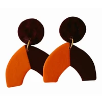 Maroon and Orange Sweet Tree Jewelry Addyson Earrings
