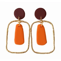 Maroon and Orange Sweet Tree Jewelry Blake Earrings