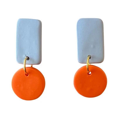 Tennessee Lady Vols Sweet Tree Jewelry Reign Rectangle Circle Drop Earrings