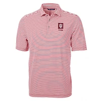 Indiana Cutter and Buck Alumni Micro Stripe Eco Pique Polo