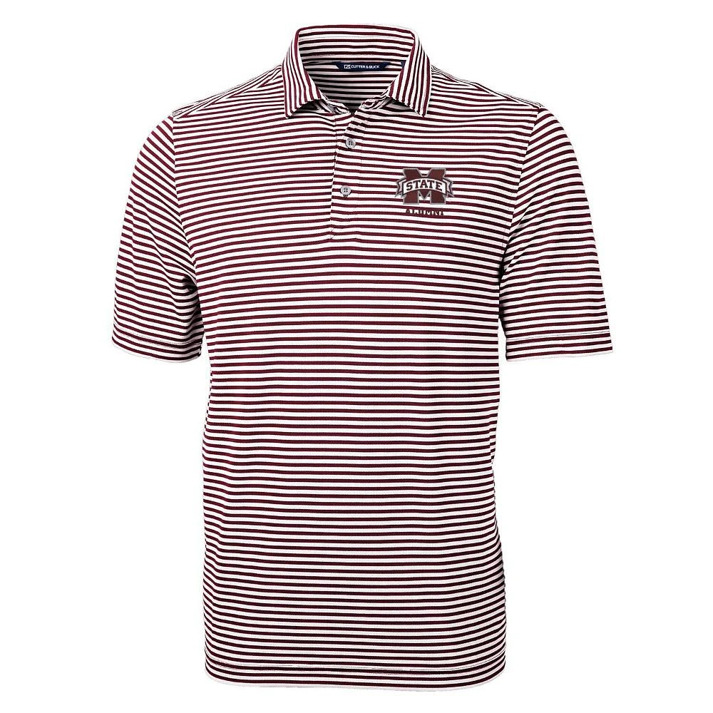 Mississippi State Cutter and Buck Alumni Micro Stripe Eco Pique Polo