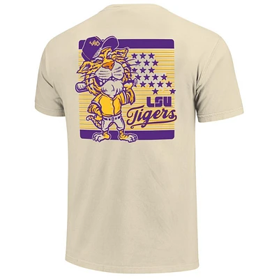 LSU Image One Retro Mascot Lined Poster Comfort Colors Tee