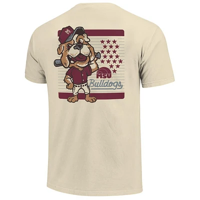 Mississippi State Image One Retro Mascot Lined Poster Comfort Colors Tee