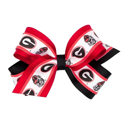 Georgia Wee Ones Medium Logo Grosgrain Underlay Bow