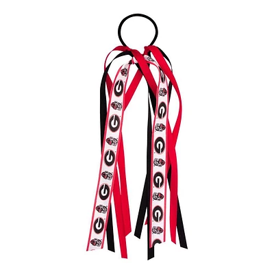 Georgia Wee Ones Logo Ribbon Streamer Hair Tie