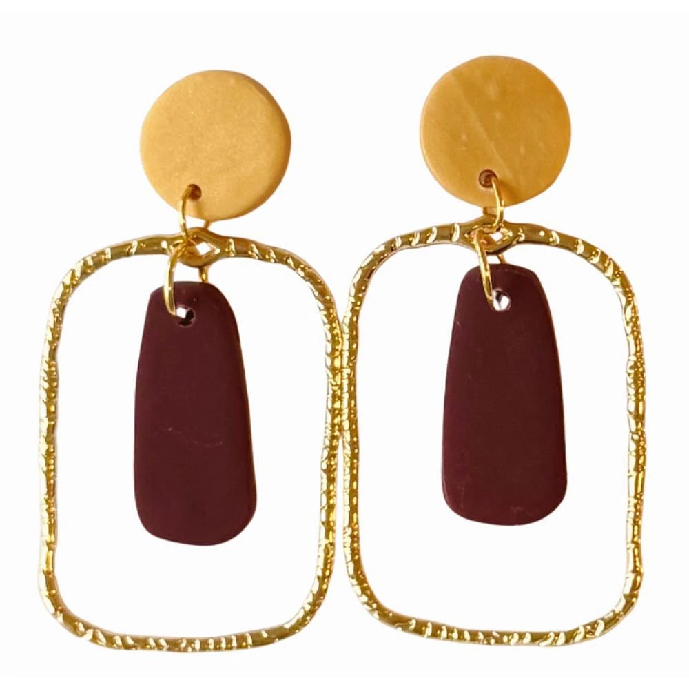 Garnet and Gold Sweet Tree Jewelry Blake Earrings
