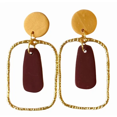 Garnet and Gold Sweet Tree Jewelry Blake Earrings