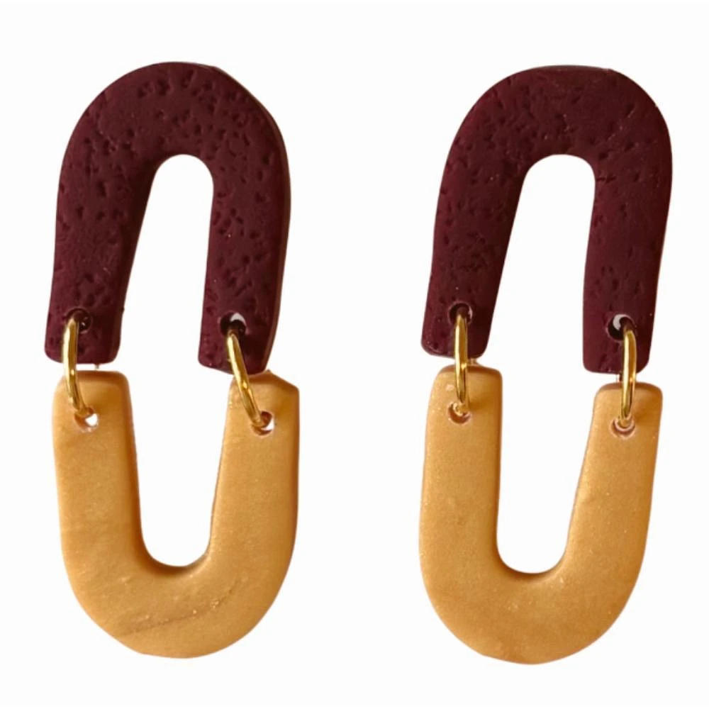 Garnet and Gold Sweet Tree Jewelry Lyric Earrings