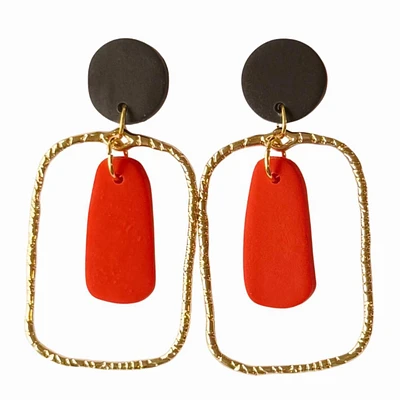 Red and Black Sweet Tree Jewelry Blake Earrings