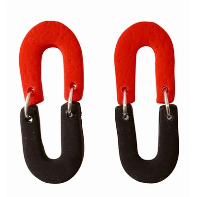 Red and Black Sweet Tree Jewelry Lyric Earrings