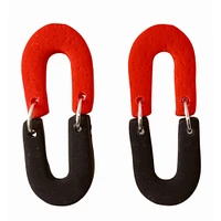 Red and Black Sweet Tree Jewelry Lyric Earrings