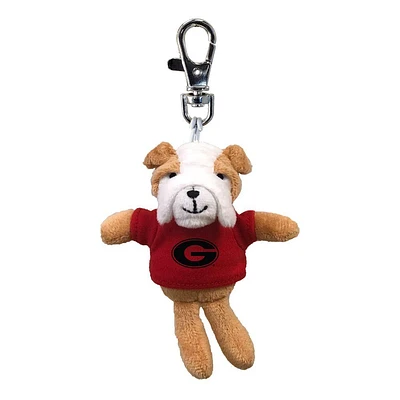 Georgia Plush Bulldog Keychain