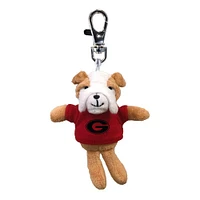 Georgia Plush Bulldog Keychain