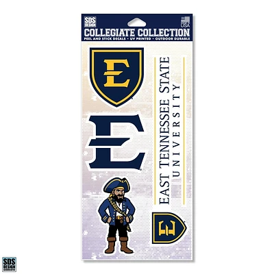 ETSU Collegiate Collection Multi Pack Decals