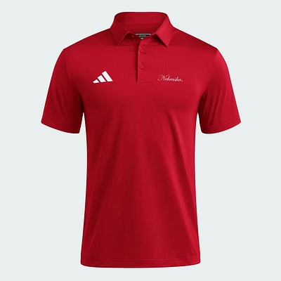 Nebraska Adidas Spring Fling Script Polo