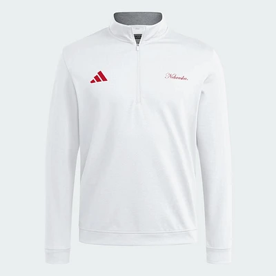 Nebraska Adidas Spring Fling Script 1/4 Zip Pullover