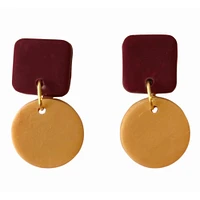 Garnet and Gold Sweet Tree Jewelry Emelyn Mixed Shape Earrings