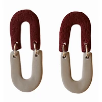 Maroon and Sweet Tree Jewelry Lyric Earrings
