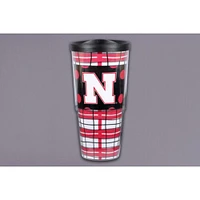 Nebraska Magnolia Lane 24 Oz Plaid Tumbler
