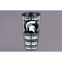 Michigan State Magnolia Lane 24 Oz Plaid Tumbler