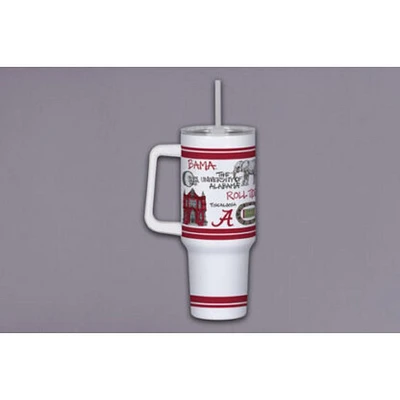 Alabama Magnolia Lane 40 Oz Multi Icons Tumbler