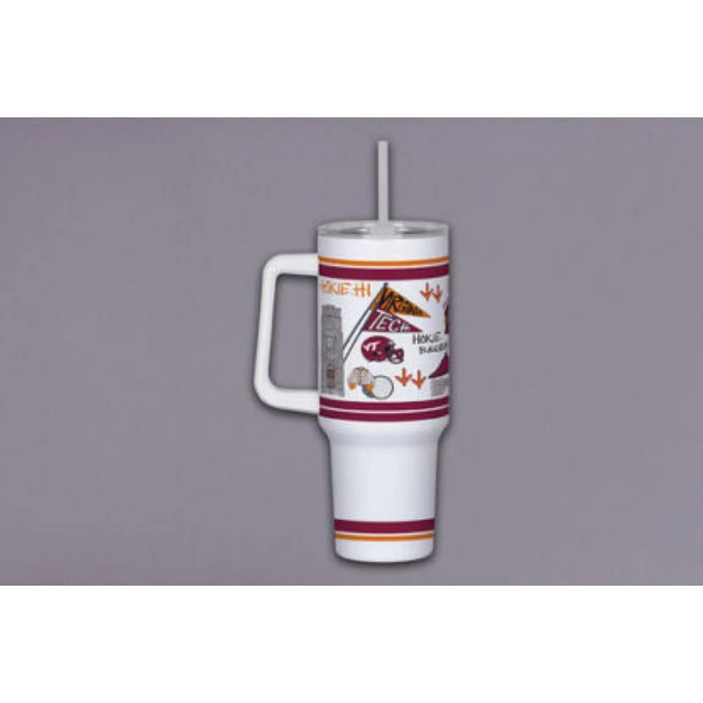 Virginia Tech Magnolia Lane 40 Oz Multi Icons Tumbler