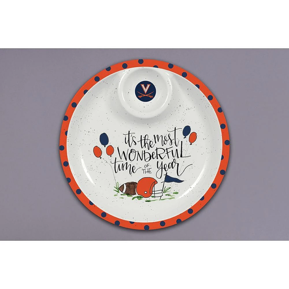 Virginia Magnolia Lane Chip And Dip Melamine Platter