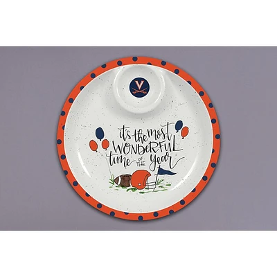 Virginia Magnolia Lane Chip And Dip Melamine Platter