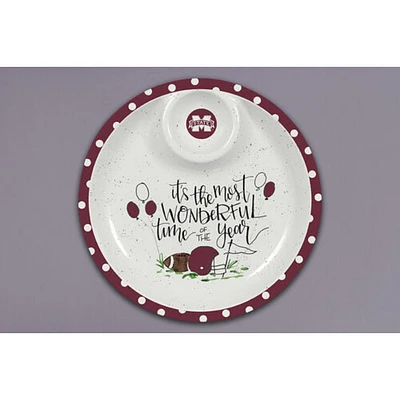 Mississippi State Magnolia Lane Chip And Dip Melamine Platter