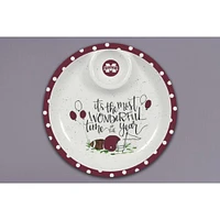 Mississippi State Magnolia Lane Chip And Dip Melamine Platter