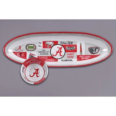 Alabama Magnolia Lane Chip and Dip Oblong Set