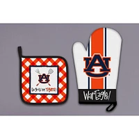 Auburn Magnolia Lane Oven Mitt and Pot Holder Set