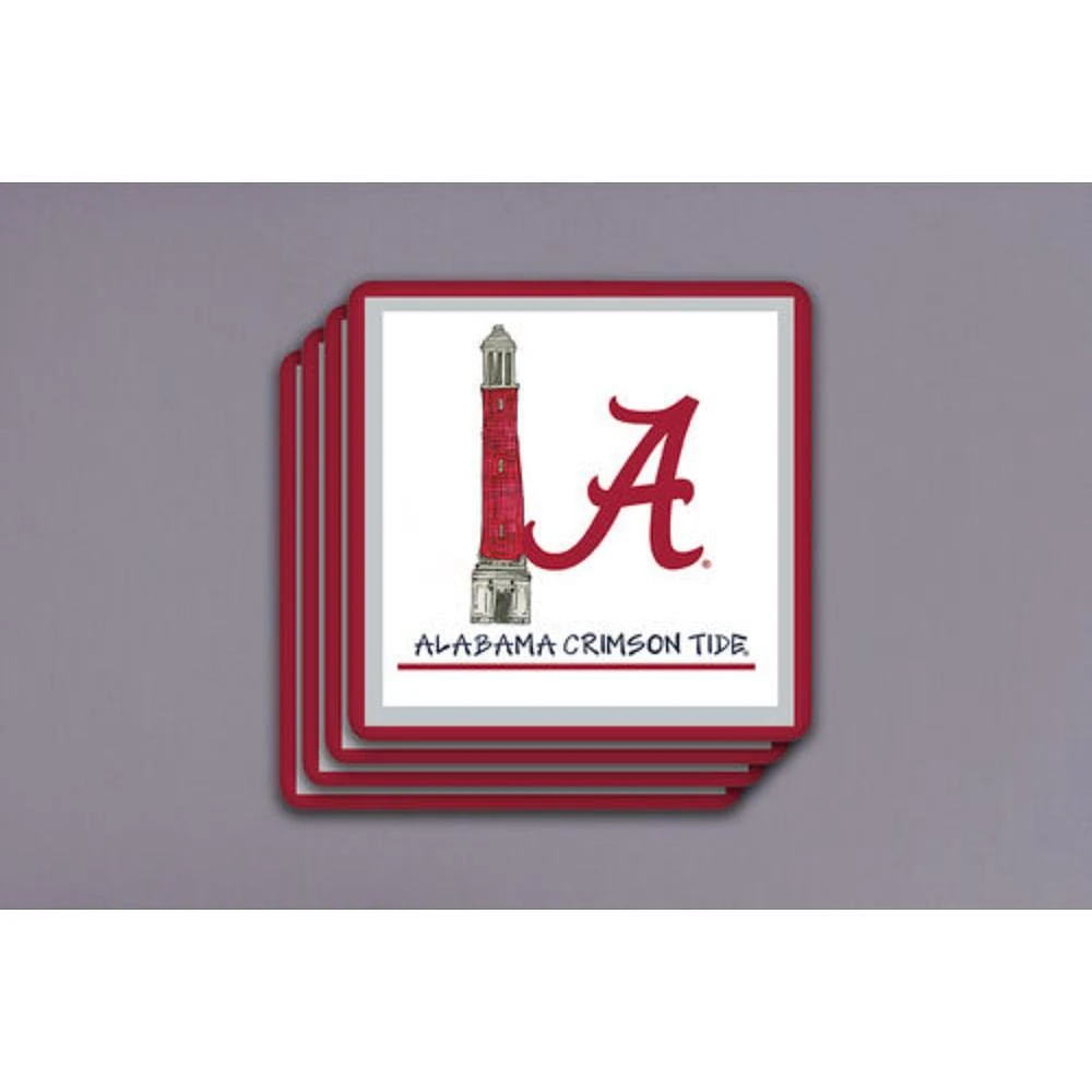 Alabama Magnolia Lane 4-Pack Icon Coaster Set