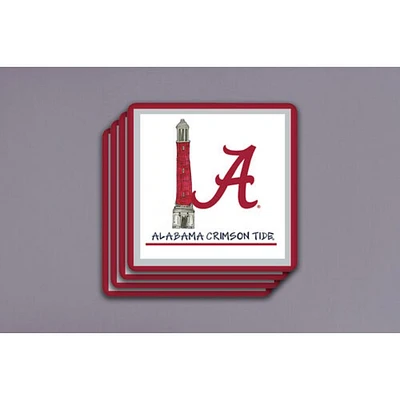 Alabama Magnolia Lane 4-Pack Icon Coaster Set