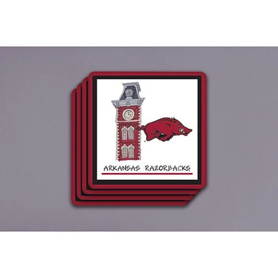 Arkansas Magnolia Lane 4-Pack Icon Coaster Set