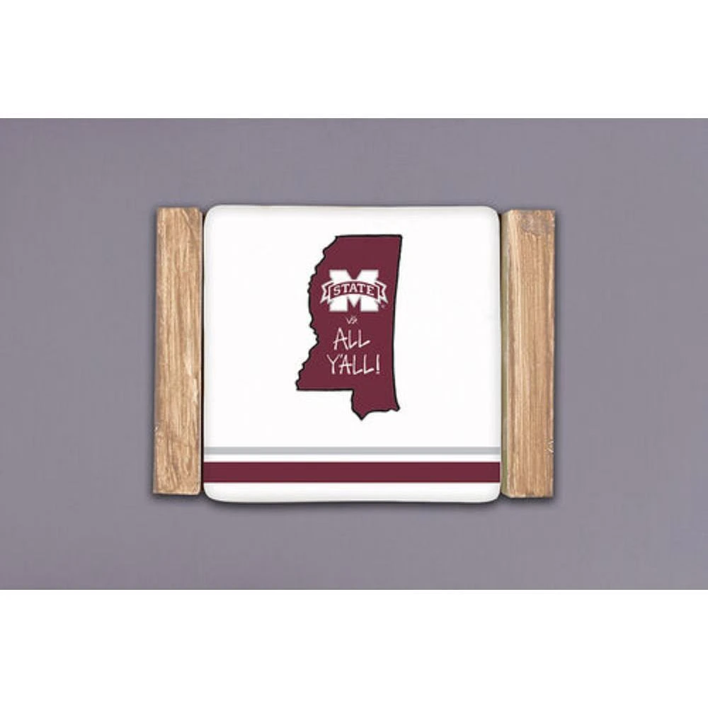 Mississippi State Magnolia Lane 4-Pack Stripe Coaster Set