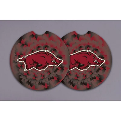 Arkansas Magnolia Lane 2-Pack Tie Dye Car Coasters