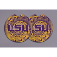 LSU Magnolia Lane 2-Pack Tie Dye Car Coasters