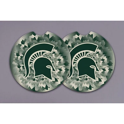 Michigan State Magnolia Lane 2-Pack Tie Dye Car Coasters