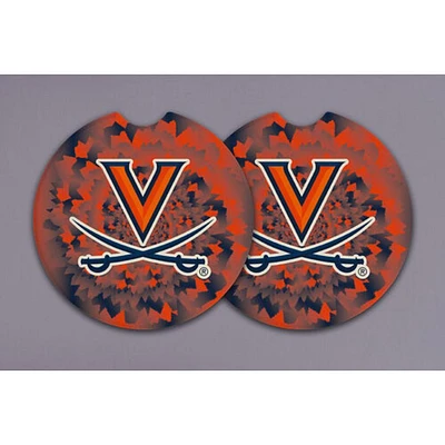 Virginia Magnolia Lane 2-Pack Tie Dye Car Coasters