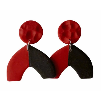 Cardinal and Black Sweet Tree Jewelry Addyson Earrings