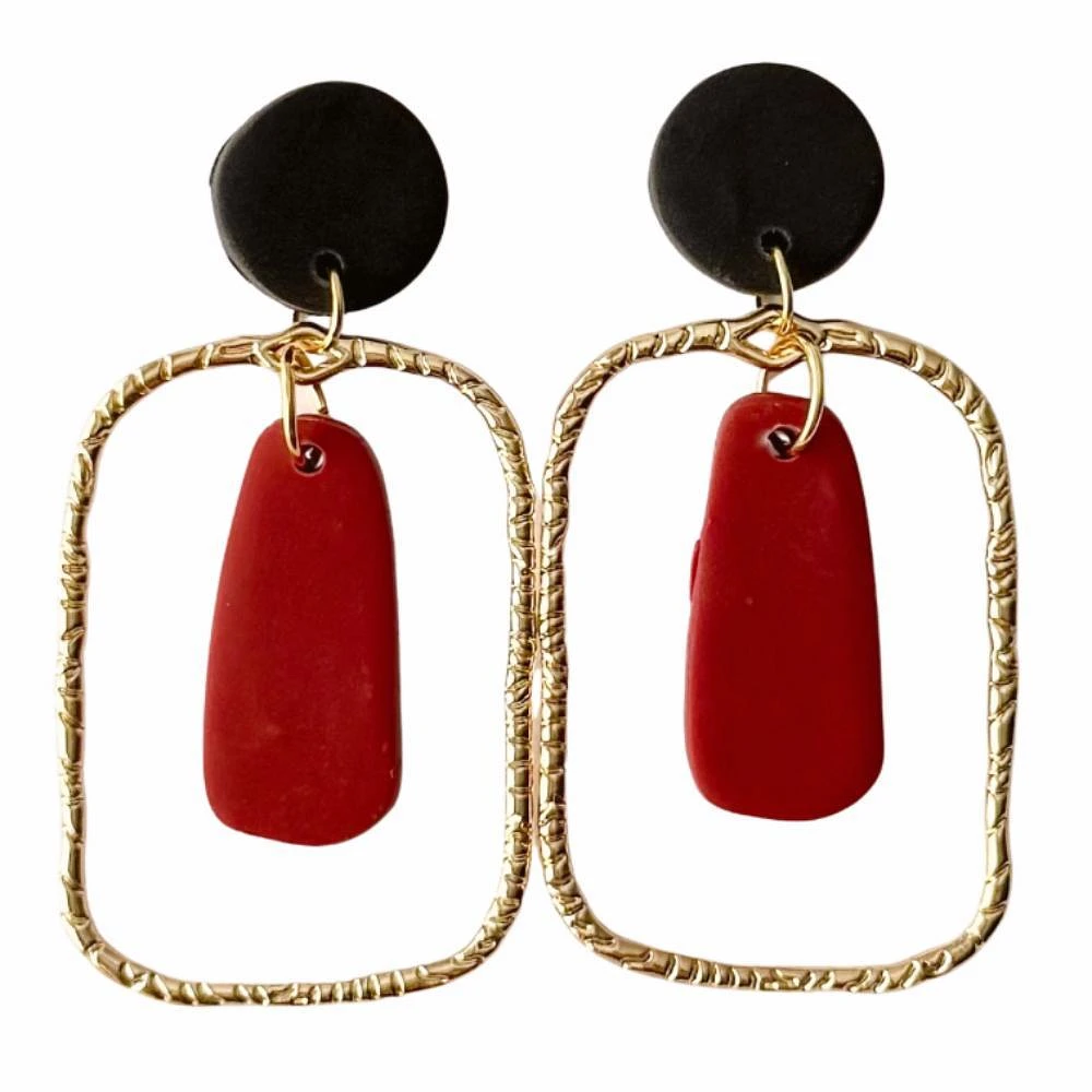 Cardinal and Black Sweet Tree Jewelry Blake Earrings