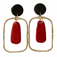 Cardinal and Black Sweet Tree Jewelry Blake Earrings