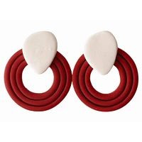 Crimson and White Sweet Tree Jewelry Presley Earrings