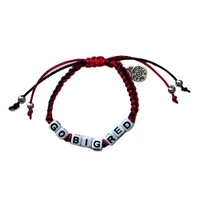 Western Kentucky Box Braid Bead Adjustable Bracelet