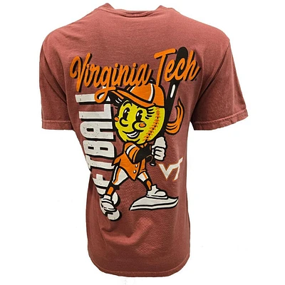 Virginia Tech Image One Softball Batter Swing Comfort Colors Tee