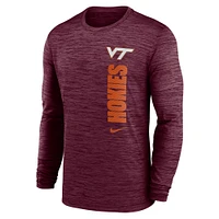 Virginia Tech Nike Dri-Fit Velocity Team Issue Long Sleeve Tee