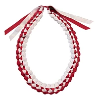 Cardinal and White Lei