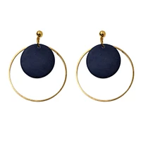 Navy Sweet Tree Jewelry Charlotte Clay Earrings